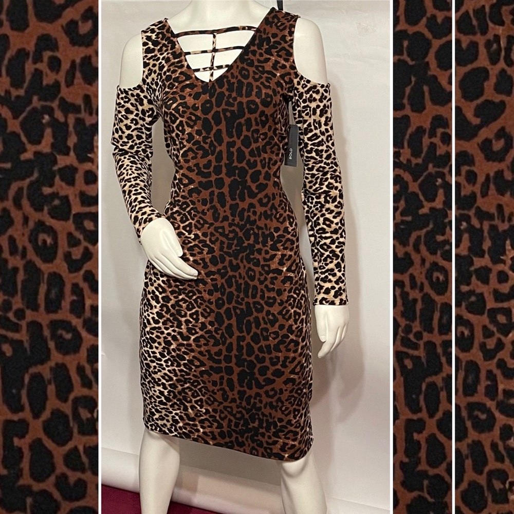 Bold Elements Leopard Bodycon Dress - Picture 2 of 6